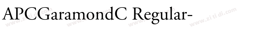 APCGaramondC Regular字体转换